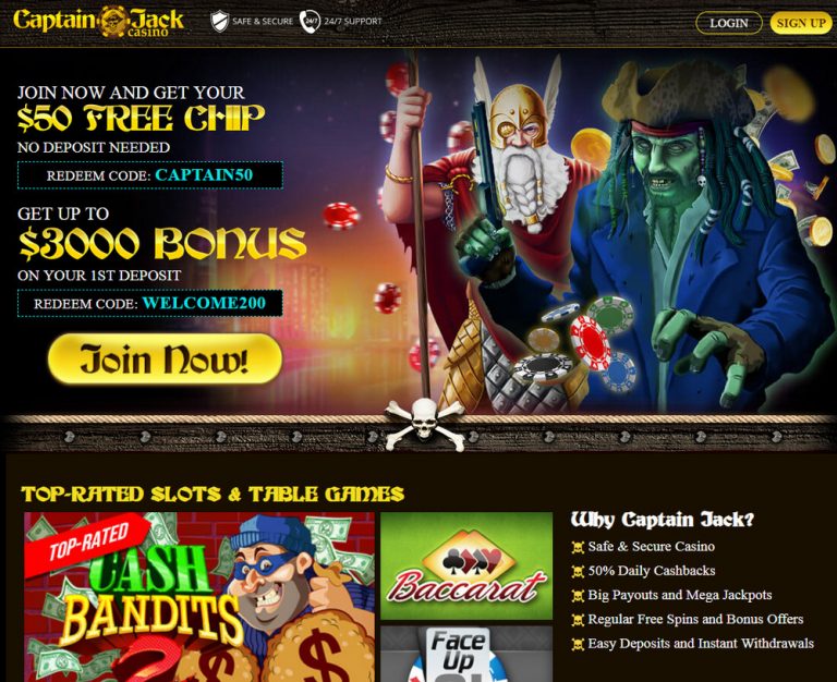 Captain Jack Casino apžvalga ir žaidėjų atsiliepimai