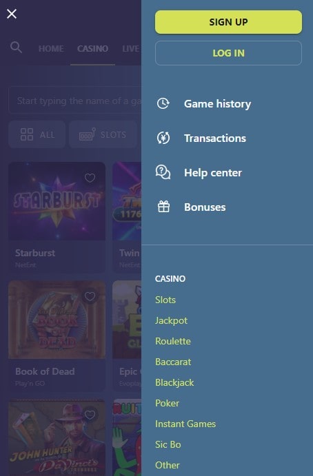 Casinoin mobilus kazino