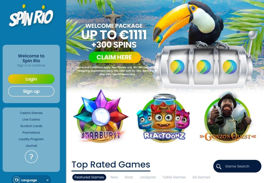 Oficiali Spin Rio kazino internetinė svetainė