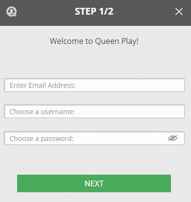 Registracija Queen Play kazino internetu