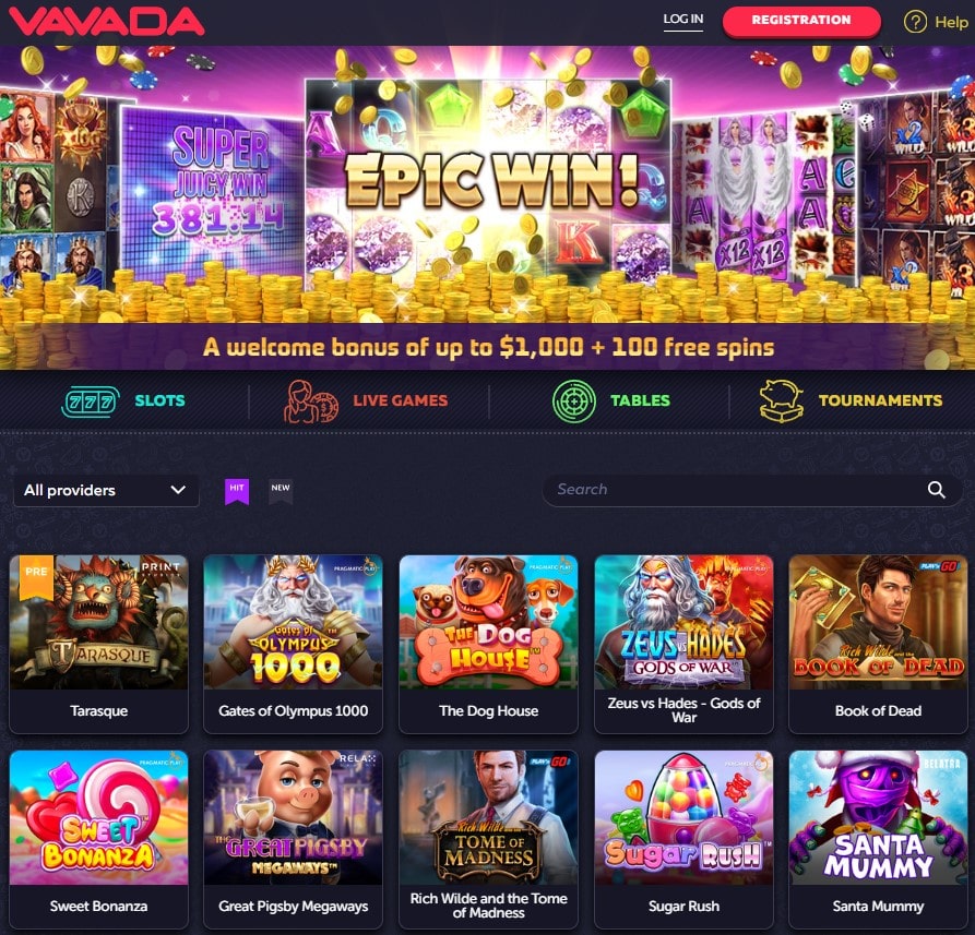 Vavada Casino interneto svetainė