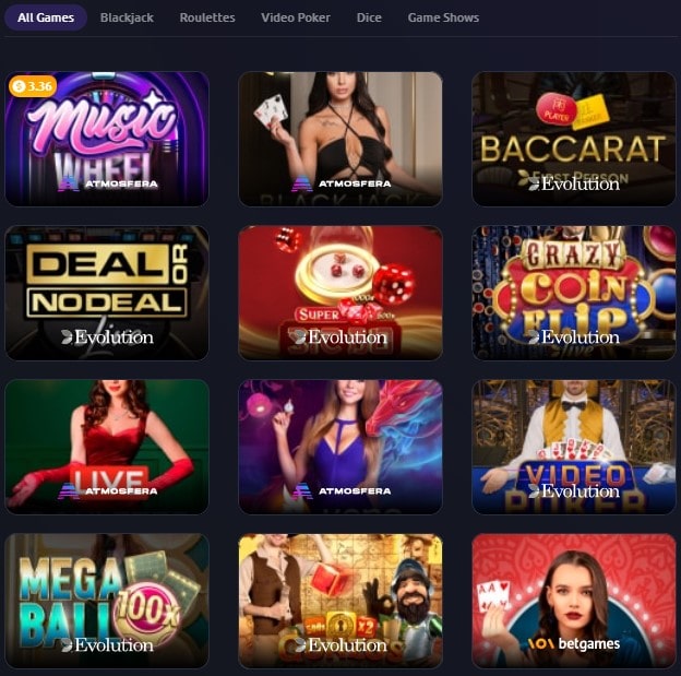 Vegasy Live Casino