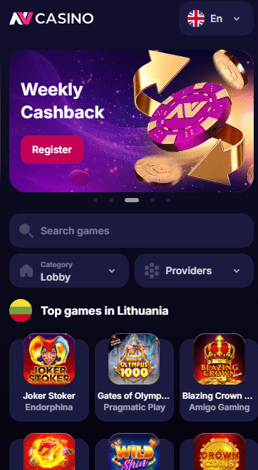 Mobilus NV Casino