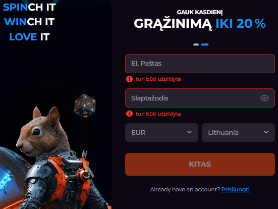 Nenuilstanti voverė