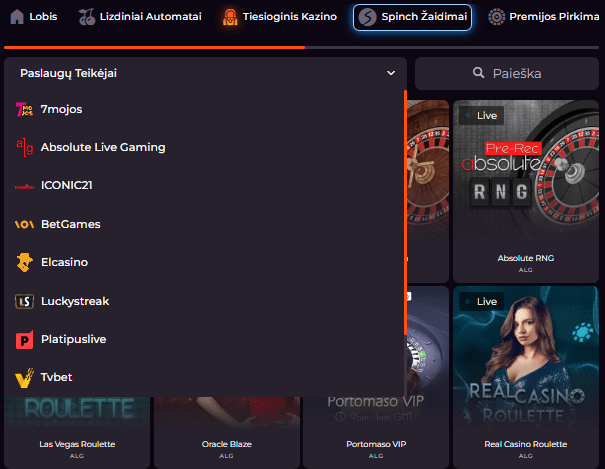 Live Casino Spinch