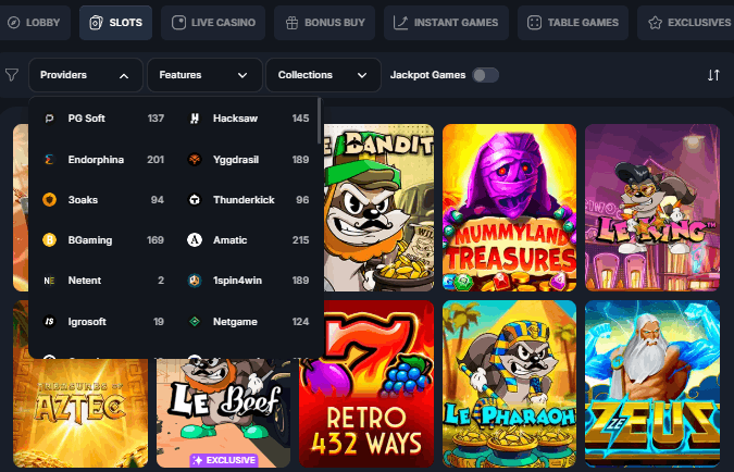 Beef Casino lošimo automatai