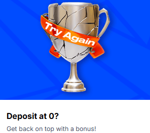 Vulkan Bet deposit at 0