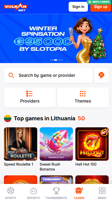 Mobilusis kazino Vulkan Bet