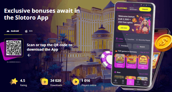 Mobilioji Slotoro kazino programėlė