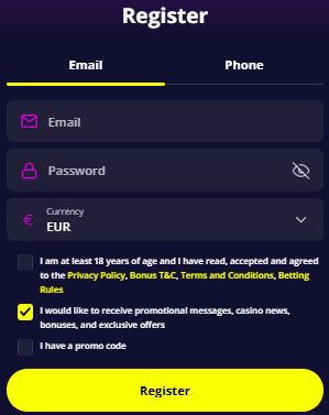Slotoro Casino registracijos procesas