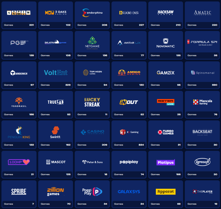 Fugu casino lošimo automatų provaideriai