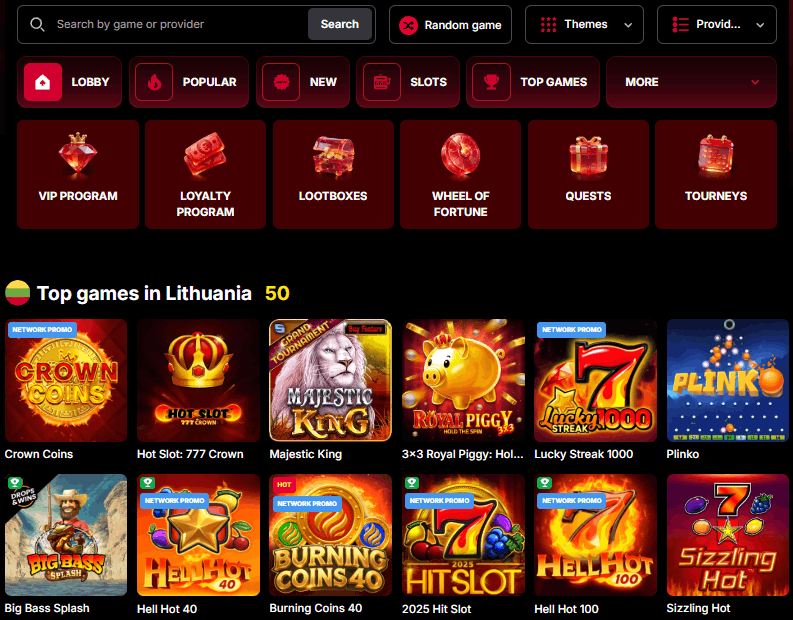 FieryPlay Casino azartiniai lošimai