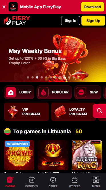 FieryPlay mobilus casino