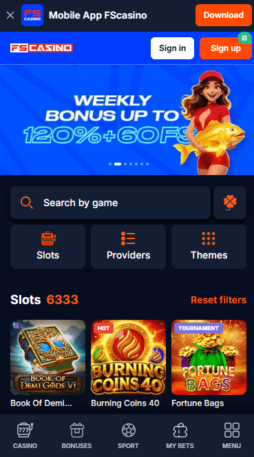 Mobilusis FS Casino