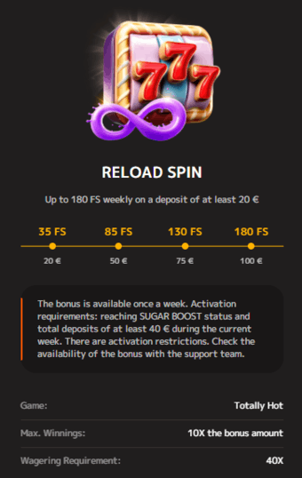 Iris Casino reload spins bonus