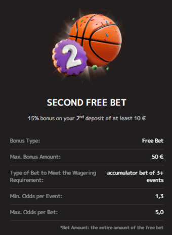 Iris Casino second free bet