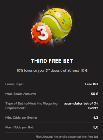 Iris Casino third free bet
